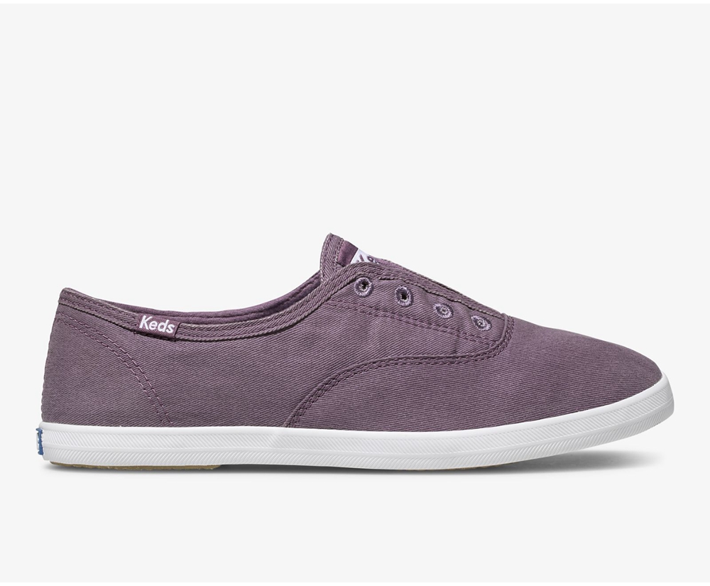 Keds Slip Ons Purple - Chillax Washable - Womens EILZXD-793